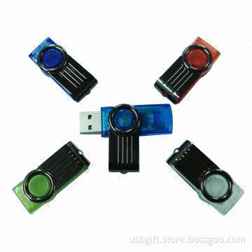 USB flash disk, 8GB capacity, plastic swivel style, promotional gift